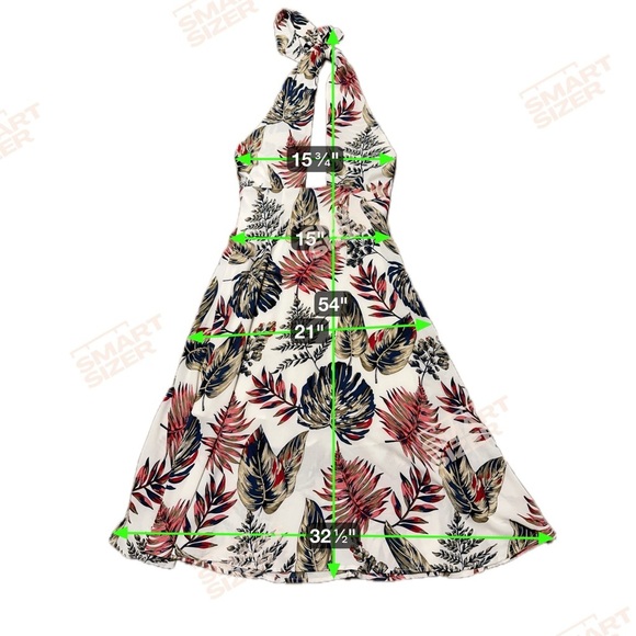 Cupshe Kara Tropical Halter Dress Size XS New with tags - Picture 9 of 11